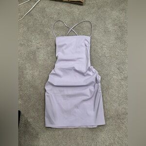 Lavender Purple Mini Spaghetti Strap Dress